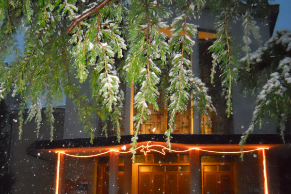 Chiesa di Stra nella neve